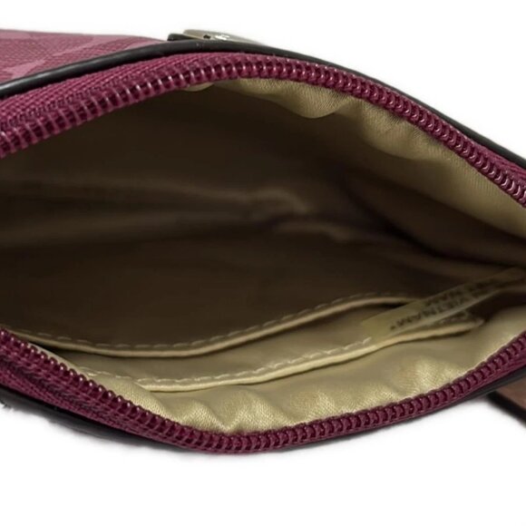 COACH Signature - Pink Light Pink Beige PVC Leather Pouch - Picture 4 of 6